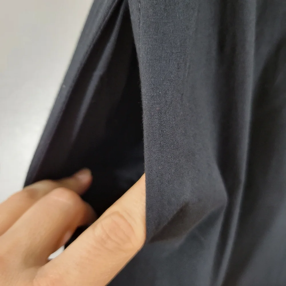 Vintage NIZA black cotton geometric shape sleeveless sheath dress - Picture 8 of 13